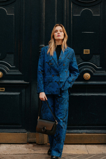 Blazer Phoebe Fleurs bleu Orta Blazer Phoebe Fleurs bleu Orta