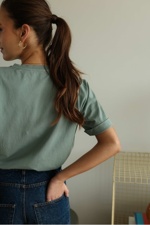 T-shirt Coco sauge